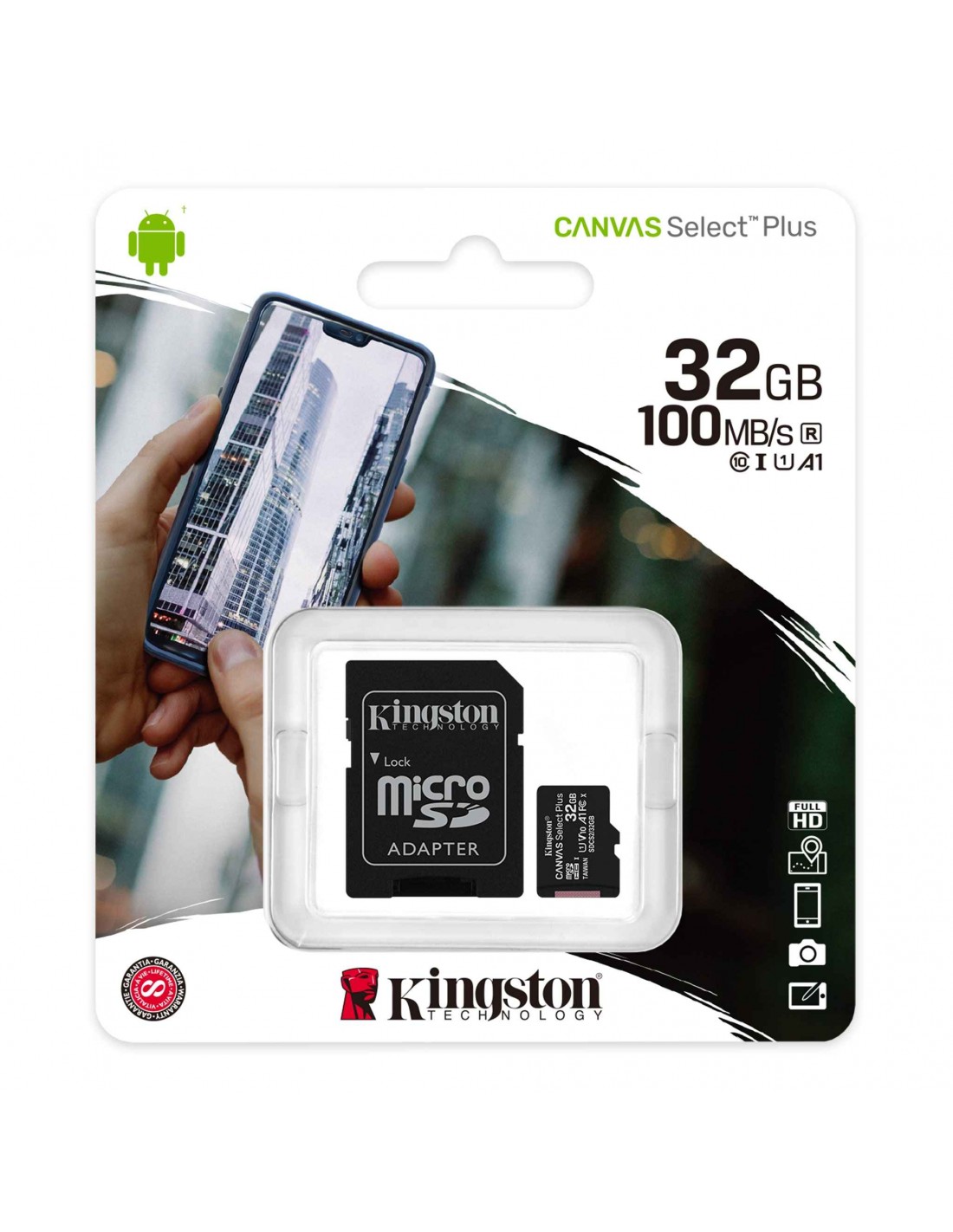 MICRO SD 32GB HC CLASS 10 U1 CANVAS + ADAPTER