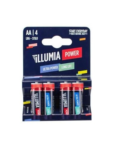 4 BATTERIE STILO AA LR6 ALKALINE