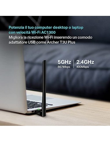 USB WIRELESS ADAPTER AC1300 T3U PLUS
