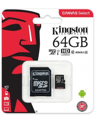 MICRO SD 64GB CLASS 10 UHS-1 CANVAS +...